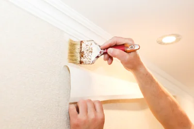 Pose de papier peint à Meulers — revêtements muraux et toiles de verre